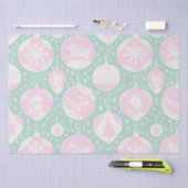 kerstroze groene  rendierpatronen  tissuepapier (Craft)