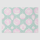 kerstroze groene  rendierpatronen  tissuepapier (Voorkant)