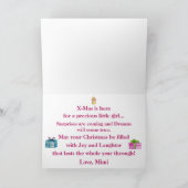 kerstroze kaart (Binnen)