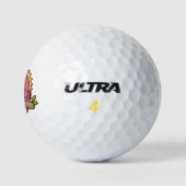 Kerstroze kameleon golfballen (Logo)