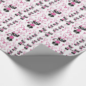 Kerstroze Kat — Verpakkingspapier Cadeaupapier (Hoek)