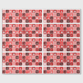 Kerstroze kerstkerstkerstkerstkerstkerstkerstkerst cadeaupapier (Vlak)