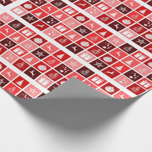 Kerstroze kerstkerstkerstkerstkerstkerstkerstkerst cadeaupapier (Hoek)