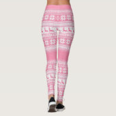 kerstroze leggings (Achterkant)