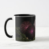 Kerstroze marron Ornaments Floral Black Mok (Links)
