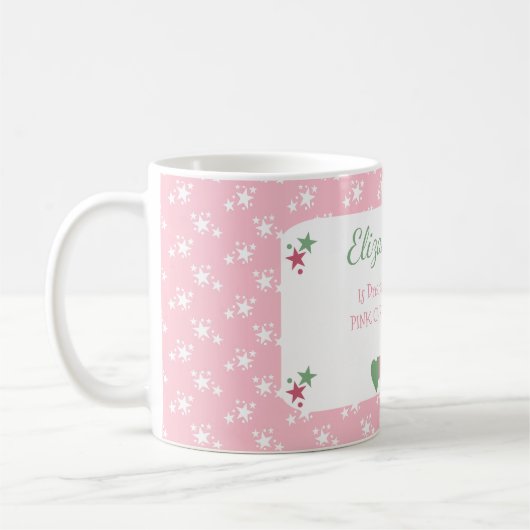 Kerstroze met een sneeuwpop koffiemok (Links)