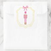 Kerstroze Nutkraker Sticker (Tas)