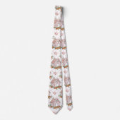 kerstroze ontbijt stropdas (Voorkant)