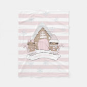 Kerstroze ontbijtgebak fleece deken (Voorkant)