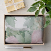 Kerstroze satijnen lint Holly Greenery Tissuepapier (Geschenk)