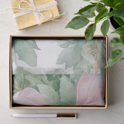 Kerstroze satijnen lint Holly Greenery Tissuepapier (Geschenk)