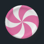 KERSTROZE SNOEP PAPIEREN BORDJE<br><div class="desc">Kerst snoep onderdeel van de schattige koekjes en cacao kerst collectie</div>