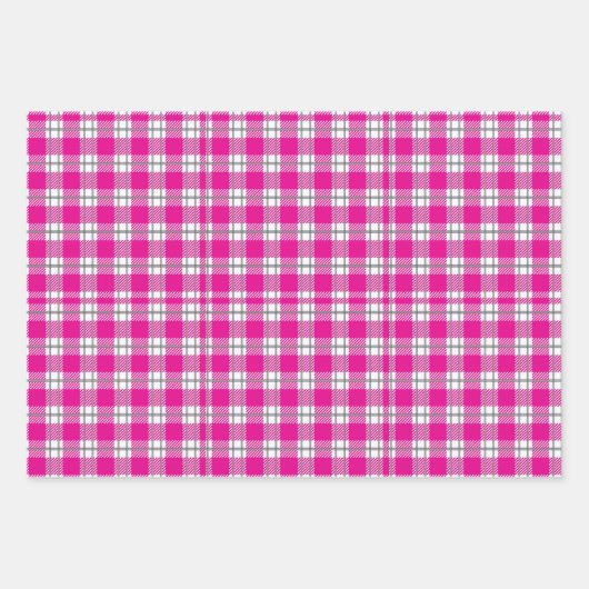 kerstroze tartan inpakpapier vel (Voorkant 2)