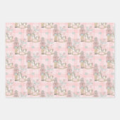 kerstroze voedingskraker Glitter Festive Patronen Inpakpapier Vel (Voorkant)