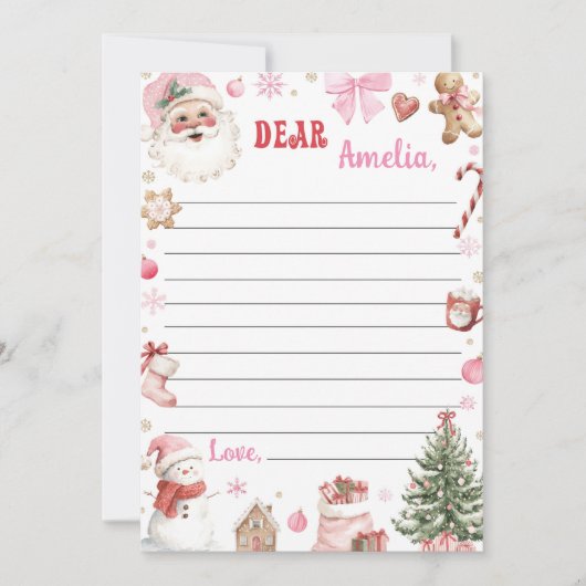 Kerstroze Winter Verjaardag Tijdscapsule Kaart (Voorkant)