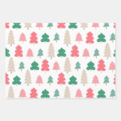 Kerstroze witte patroon inpakpapier vel (Voorkant 2)