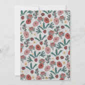 kerstRozen Berries Floral Grey Pattern (Achterkant)