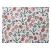 kerstRozen Berries Floral Grey Pattern Notitieblok (Voorkant)