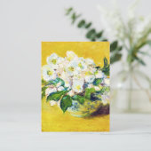 kerstRozen Claude Monet bloemen schilferen Feestdagenkaart (Staand voorkant)