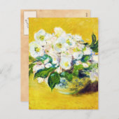 kerstRozen Claude Monet bloemen schilferen Feestdagenkaart (Voorkant / Achterkant)