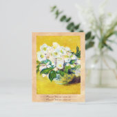 kerstRozen Claude Monet bloemen schilferen Feestdagenkaart (Staand voorkant)