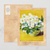 kerstRozen Claude Monet bloemen schilferen Feestdagenkaart (Voorkant / Achterkant)