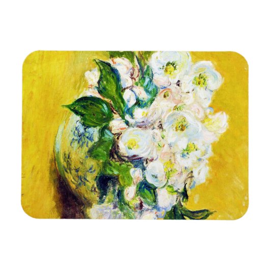 kerstRozen Claude Monet bloemen schilferen Magneet (Horizontaal)
