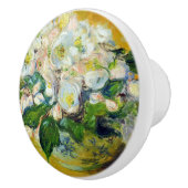 Kerstrozen (door Claude Monet) Keramische Knop (Rechts)