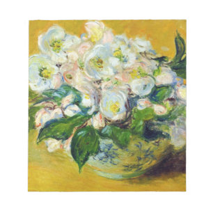 Kerstrozen (door Claude Monet) Notitieblok