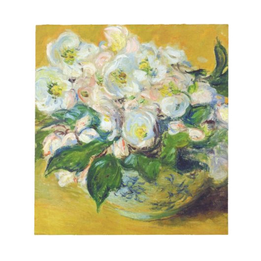 Kerstrozen (door Claude Monet) Notitieblok (Voorkant)