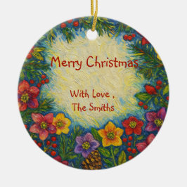 Kerstrozen Familie Ornament