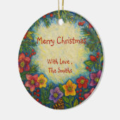 Kerstrozen Familie Ornament (Links)