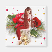 kerstRozen, magneet (Voorkant)