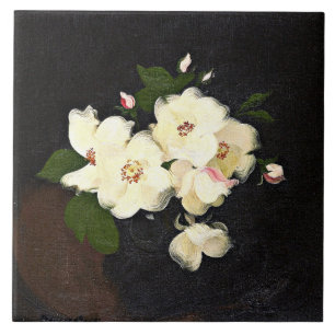 Kerstrozen, schilderij in fijne kunst, tegeltje