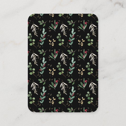 KerstRSVP met QR-code | Gilded Greenery Informatiekaartje (Achterkant)