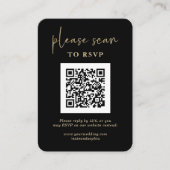 KerstRSVP met QR-code | Gilded Greenery Informatiekaartje (Voorkant)