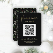 KerstRSVP met QR-code | Gilded Greenery Informatiekaartje