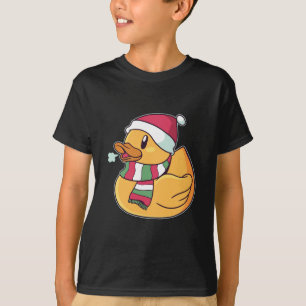 Kerstrubber Duck Santa Hat Gift for Duck Fans T-shirt