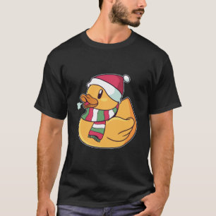 Kerstrubber Duck Santa Hat Gift for Duck Fans T-shirt