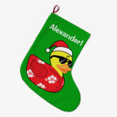 KerstRubber Ducky,  Grote Kerstsok (Voorkant (Hangend))
