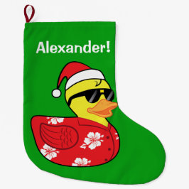 KerstRubber Ducky,  Grote Kerstsok