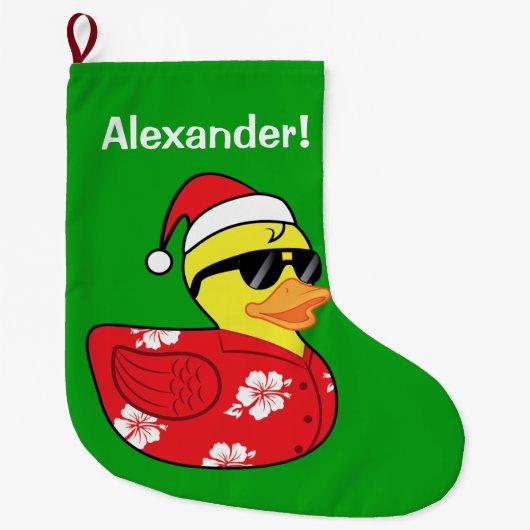 KerstRubber Ducky,  Grote Kerstsok (Voorkant)
