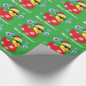 KerstRubber Ducky in het Hawaiiaanse Shirt Aloha Cadeaupapier (Hoek)