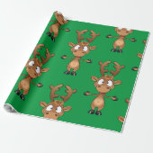 Kerstrudolph Red Nose Reindeer Cadeaupapier (Uitgerold)