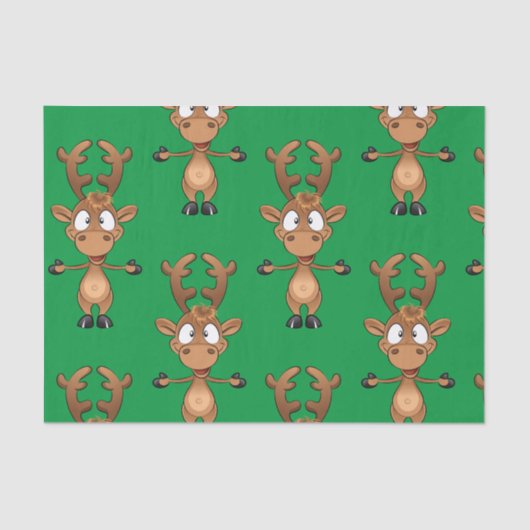 Kerstrudolph Red Nose Reindeer Tissuepapier (Voorkant)