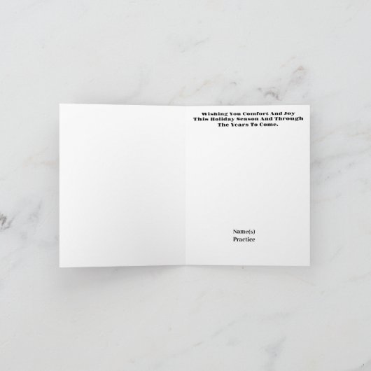 Kerstruggengraat Chiropractisch Wenskaart Kaart (Binnen)