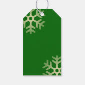 Kerstrunner aangepaste tekst groen cadeaulabel (Achterkant)