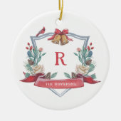 Kerstrust - Monogram - Pas getrouwd Ornament (Voorkant)