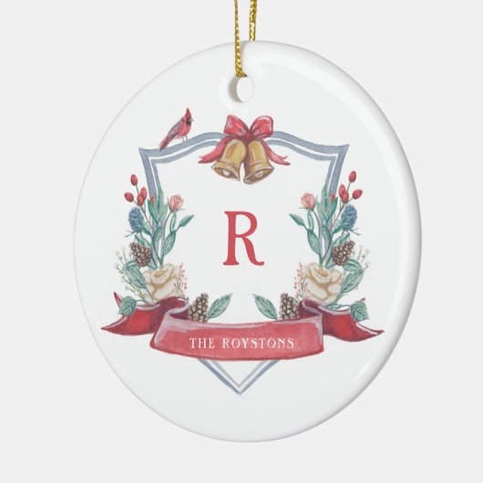 Kerstrust - Monogram - Pas getrouwd Ornament (Links)