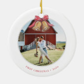 Kerstrust - Monogram - Pas getrouwd Ornament (Achterkant)